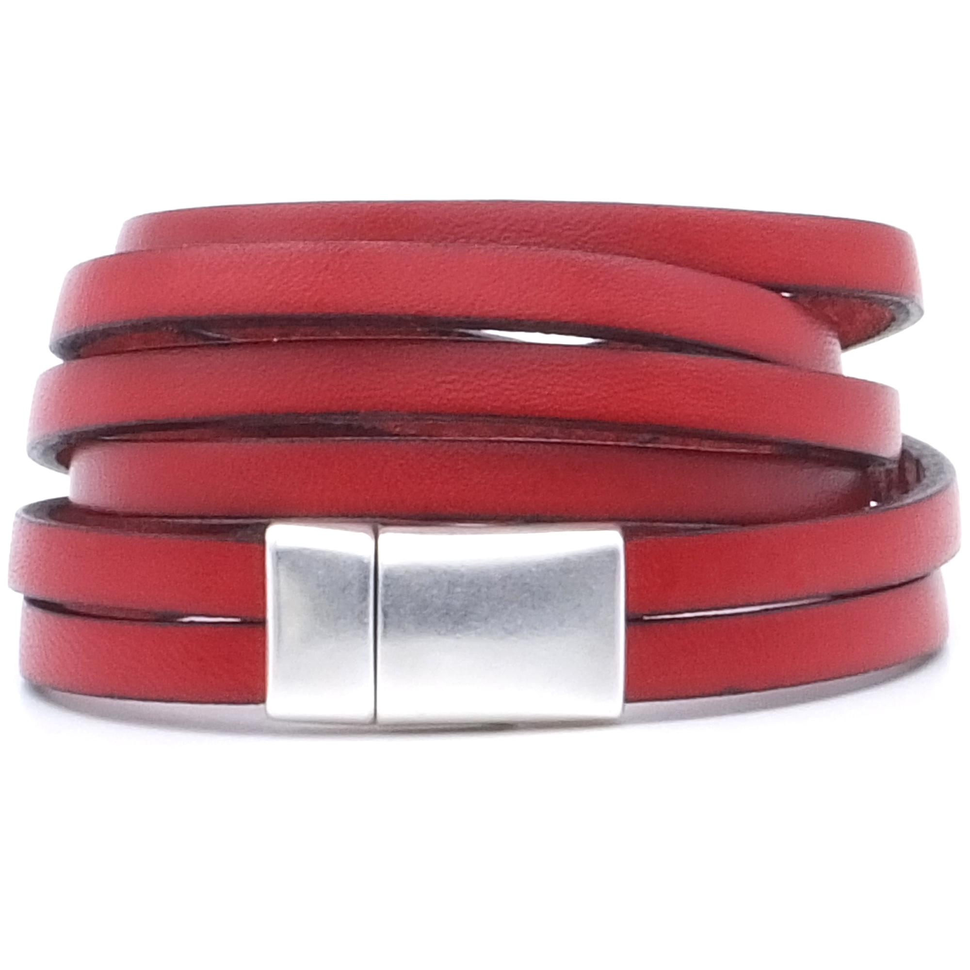 leather red bracelet