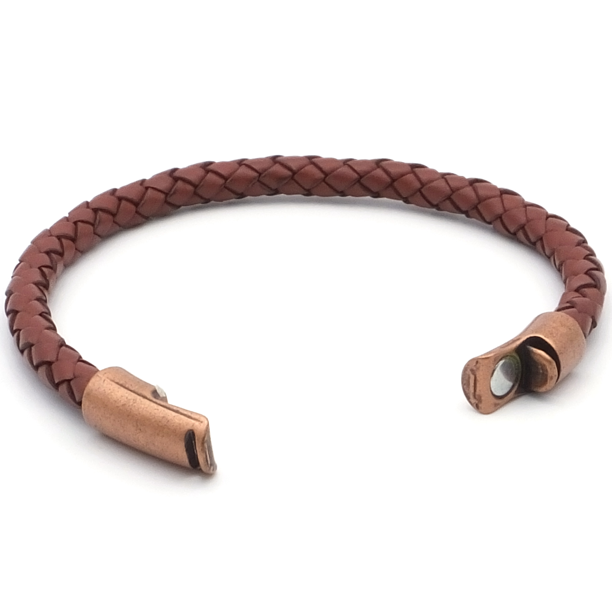 Arizona Leather Bracelet with Magnetic Antique Copper Clasp