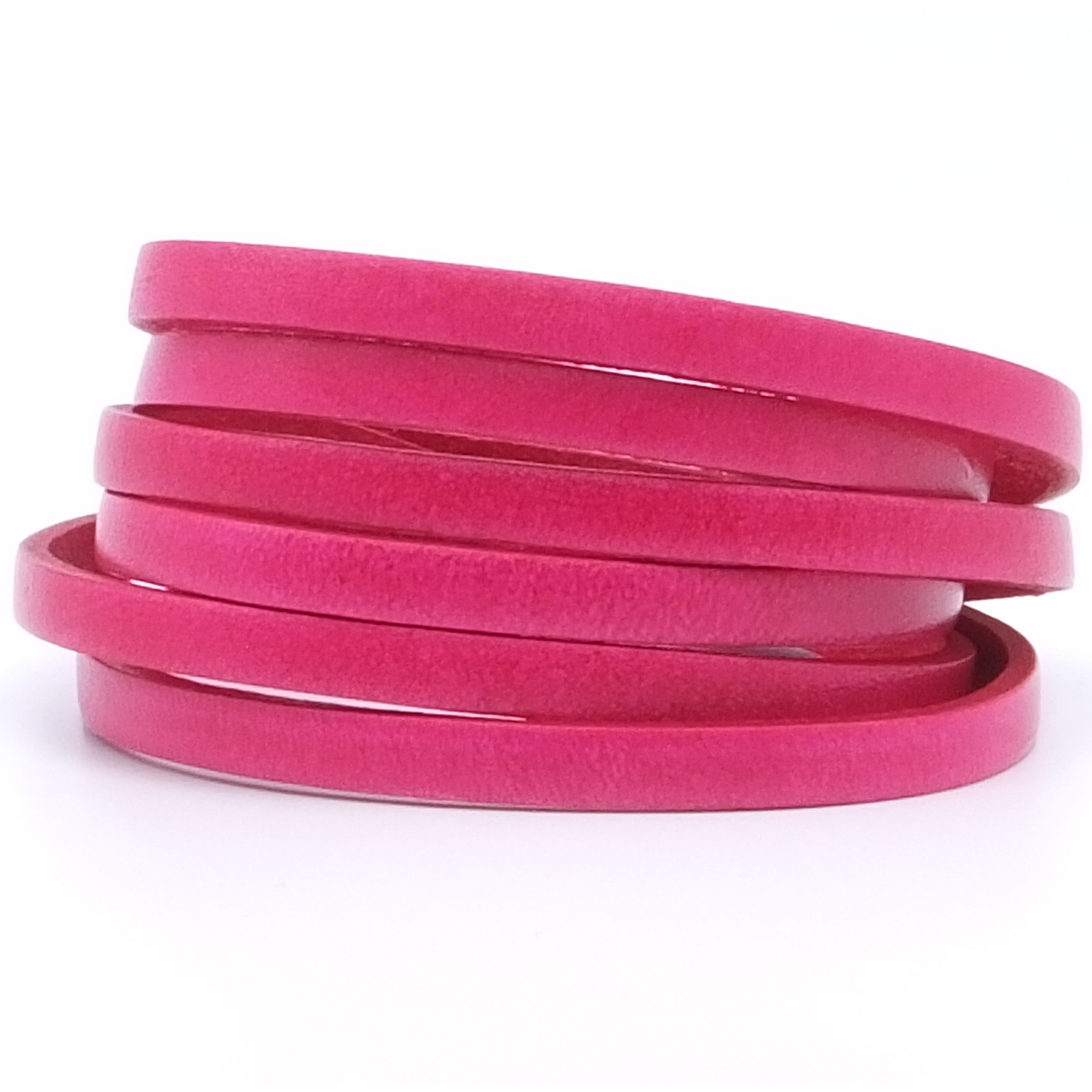 Pink leather bracelet Sieraden Armbanden Handkettingen 